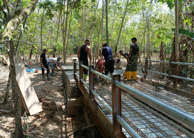 Pembangunan Jembatan Perintis Garuda Masuki Tahap Pengecoran, Semangat Gotong Royong Kian Terlihat