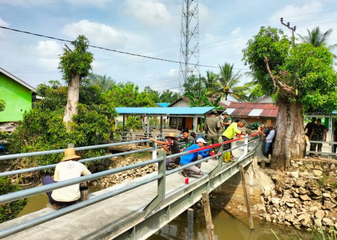 Jembatan Garuda Masuki Tahap Akhir, Pagar Dicat Secara Gotong Royong