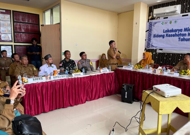 Tingkatkan Koordinasi Bidang Kesehatan, Babinsa Koramil 05/Pemangkat Hadiri Lokakarya Mini