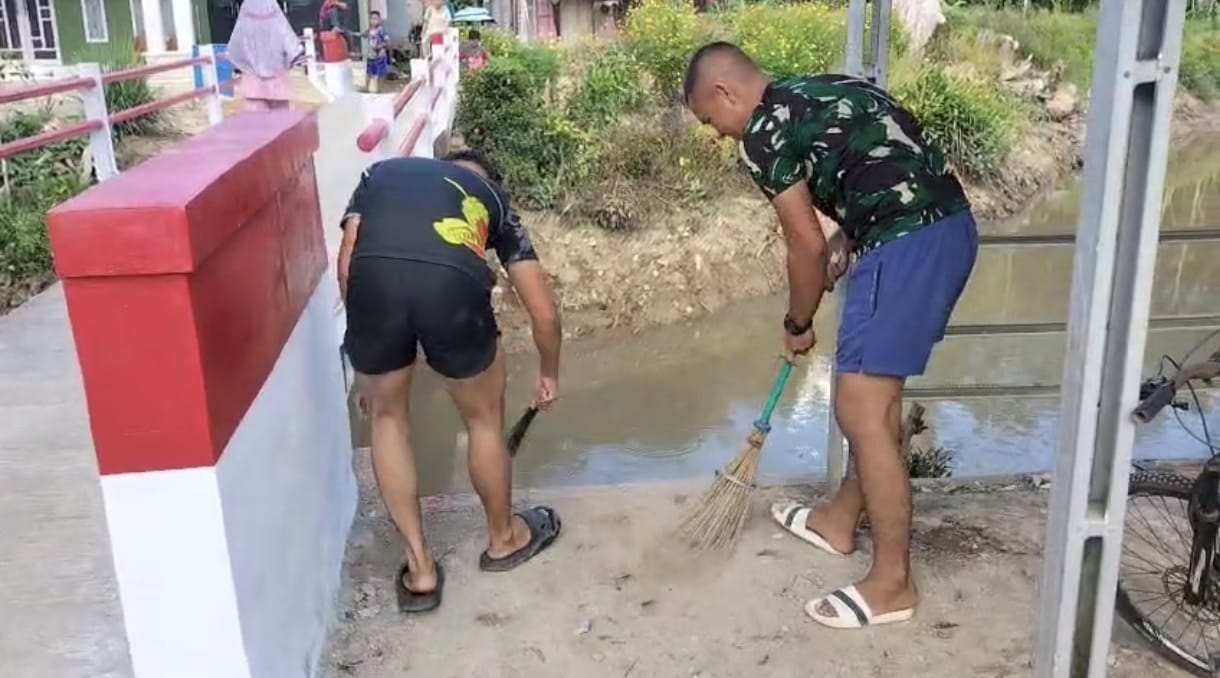 Kolaborasi Satgas dan Warga, Jembatan Garuda Kian Siap Diresmikan