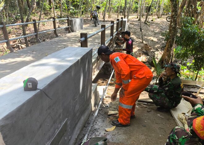 Tak Kenal Lelah, Satgas Kebuti Penyelesaian Jembatan Perintis Garuda
