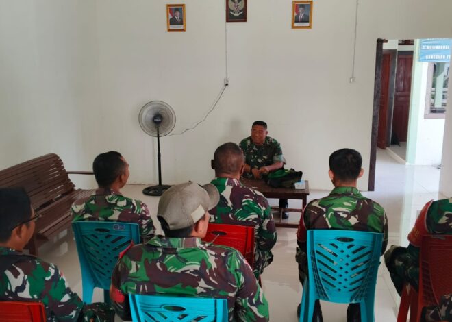 Hindari Pelanggaran, Danramil 08/Paloh Beri Penekanan Melalui Jam Komandan