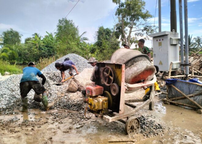 Penuh Tantangan dan Menguras Tenaga, Pengecoran Angkur Box Tepi Dekat Jembatan Garuda Akhirnya Rampung