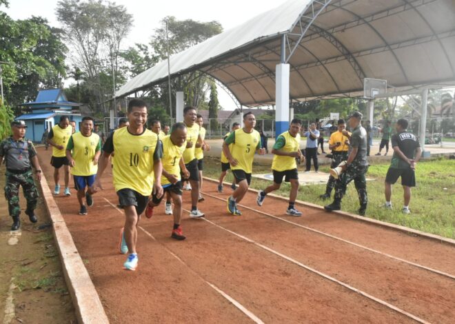 Kodim 1002/HST Gelar Tes Kesegaran Jasmani di Lapangan Pelajar Barabai