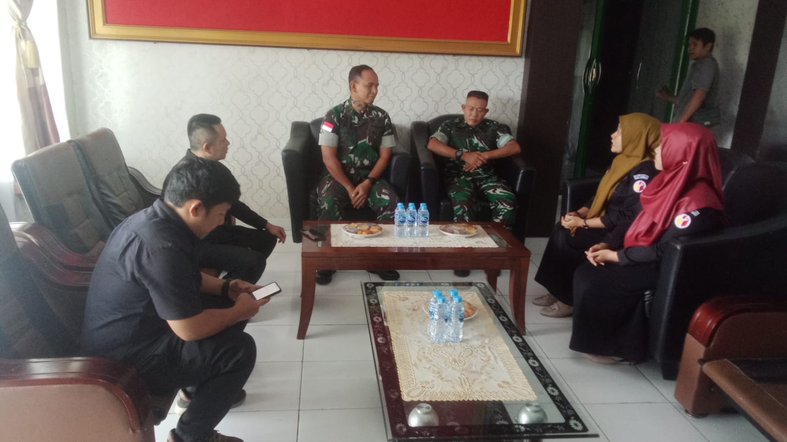 Perkuat Kordinasi Dan Sinergi, Kodim 1208/Sambas Terima Kunjungan Kerja Bawaslu Kabupaten Sambas