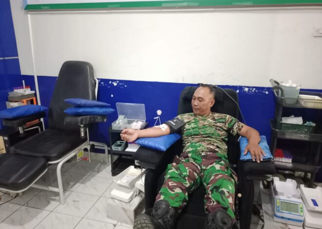 Aksi Kemanusiaan Babinsa Barabai, Donorkan Darah Demi Keselamatan Warga