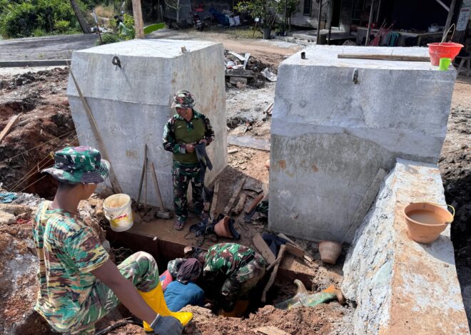 Angkur Box Mengeras Sempurna, Personel Kodim 1009/Tanah Laut Lanjutkan Pemasangan Main Rope Bawah