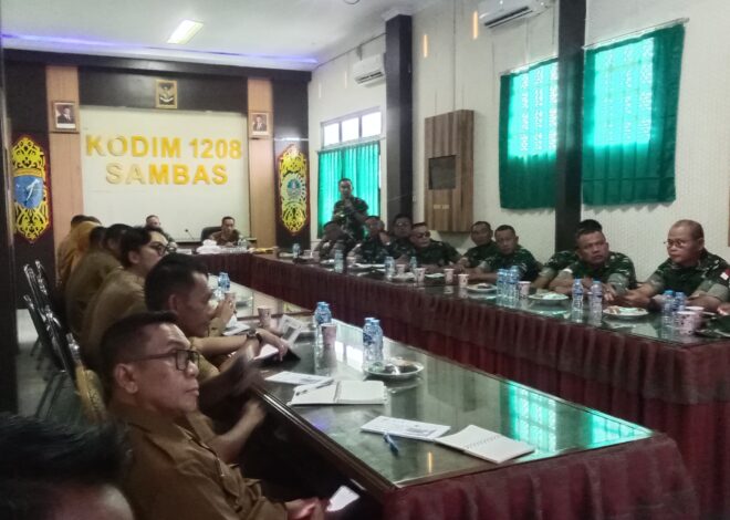Kodim 1208/Sambas Gelar Rapat Koordinasi TMMD Ke-129 Tahun 2026