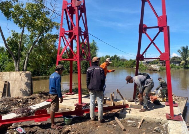 Beton Mencapai Kekuatan Maksimal, Pemasangan Menara Pylon Jembatan Garuda Dimulai