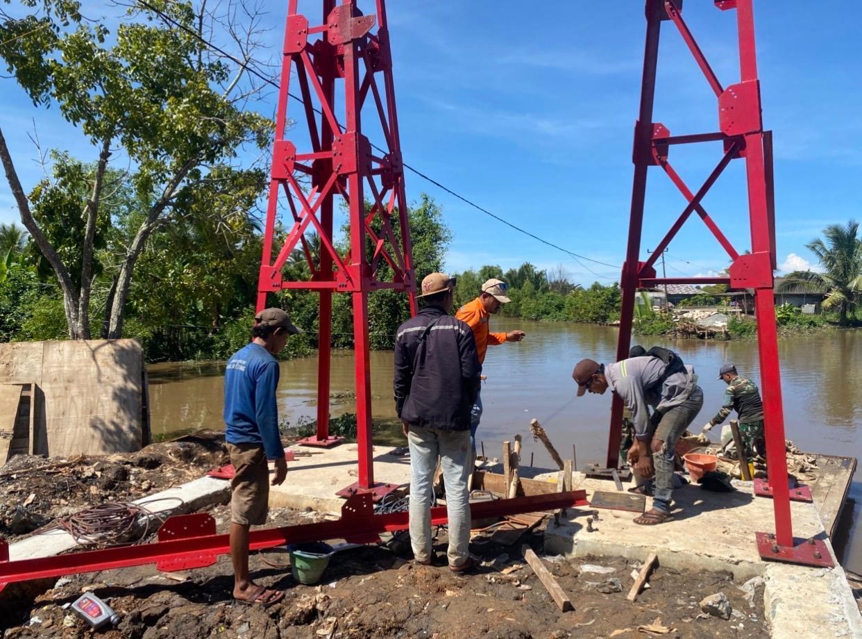 Beton Mencapai Kekuatan Maksimal, Pemasangan Menara Pylon Jembatan Garuda Dimulai