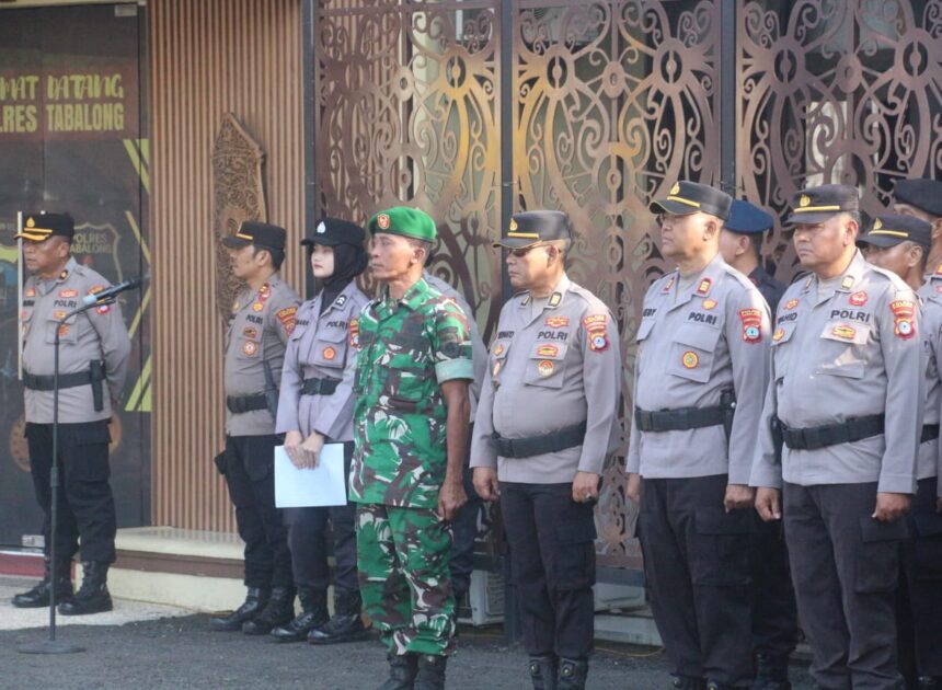 Kodim 1008/Tabalong Ikuti Apel Kesiapan Pengamanan Aksi Unjuk Rasa di DPRD Tabalong