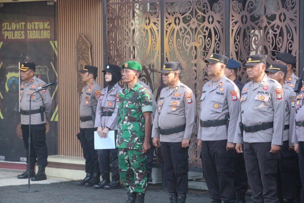 Kodim 1008/Tabalong Ikuti Apel Kesiapan Pengamanan Aksi Unjuk Rasa di DPRD Tabalong