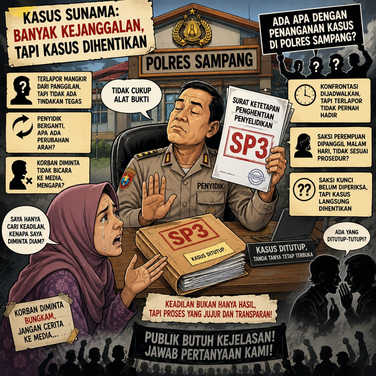 KABAR-KABAR Surat SP3 Terbit, Kejanggalan Menguat: Siapa Lindungi Terlapor Kasus Penganiayaan di Sampang?