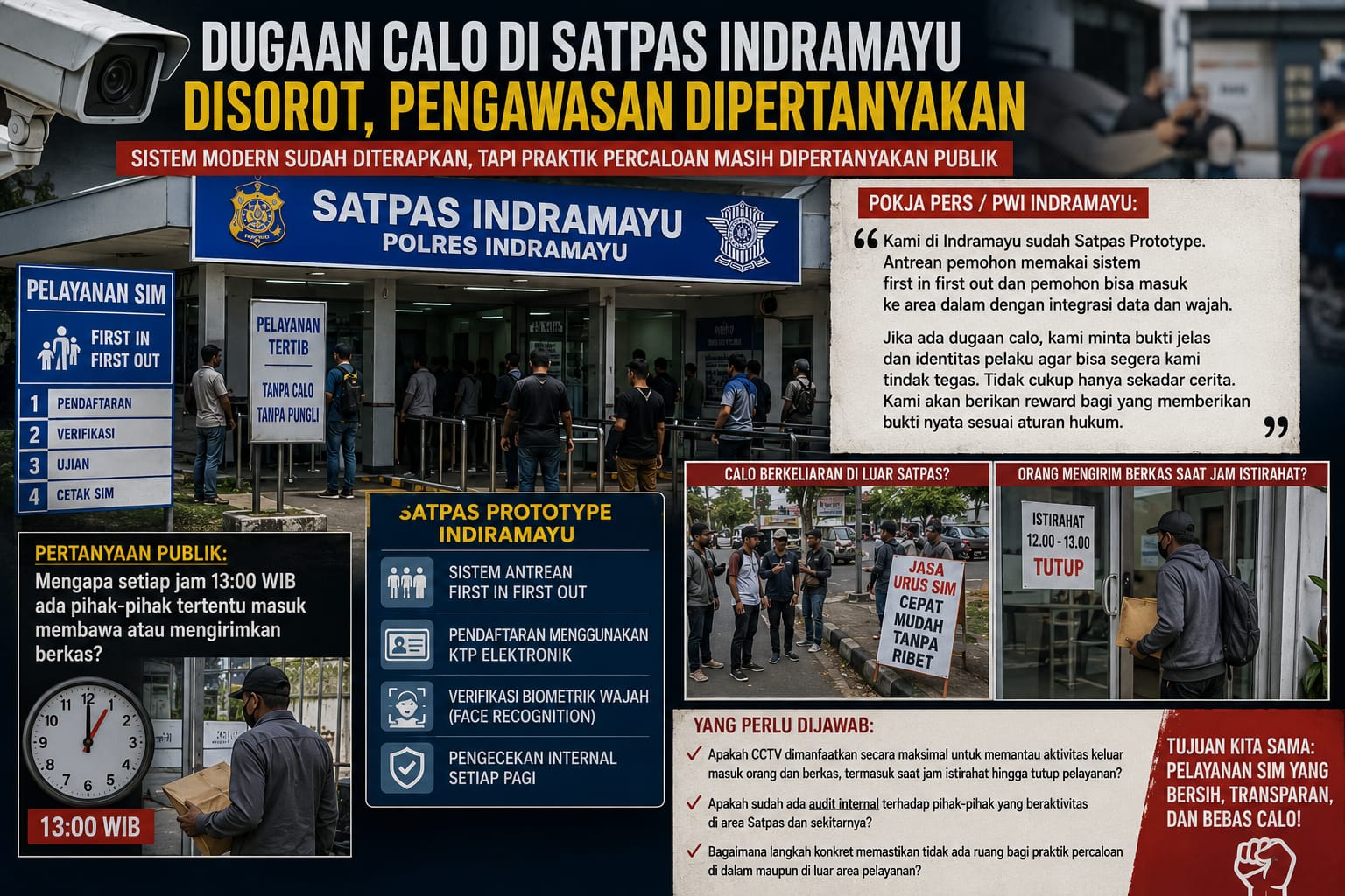 KABAR-KABAR, Dugaan Calo di Satpas Indramayu Disorot, Perdebatan Antara Media dan Pengelola Pelayanan Mencuat