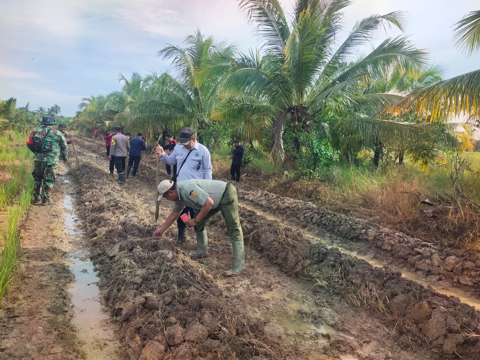 Dukung Ketahanan Pangan Wilayah, Babinsa Salatiga Tanam Jagung Bersama Polri