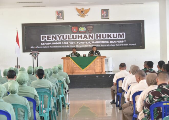 Melalui Penyuluhan Hukum, Kumdam XXII/TB Tingkatkan Kesadaran Hukum Prajurit dan Keluarga