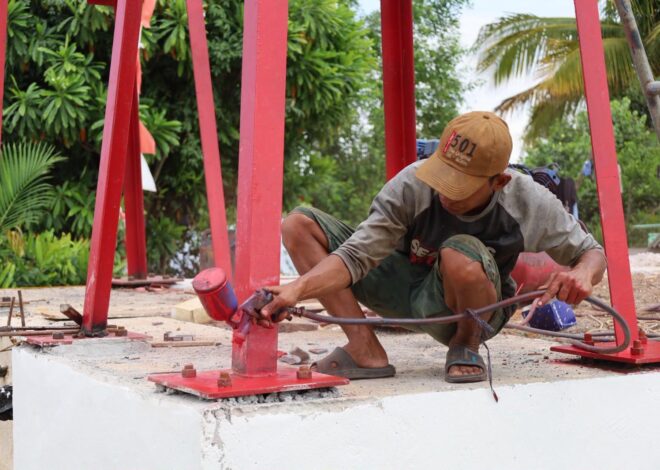 Menara Pylon Kian Menawan, Finishing Pengecatan dan Pengencangan Baut Jadi Fokus Pekerjaan Jembatan Garuda